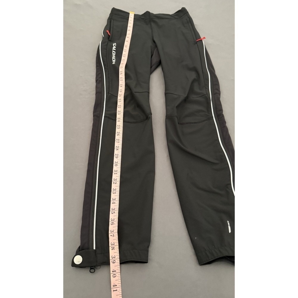 Salomón Technical Pants Womens Small Black Clima Wind Full Zipper Sides Stretch - Picture 5 of 16
